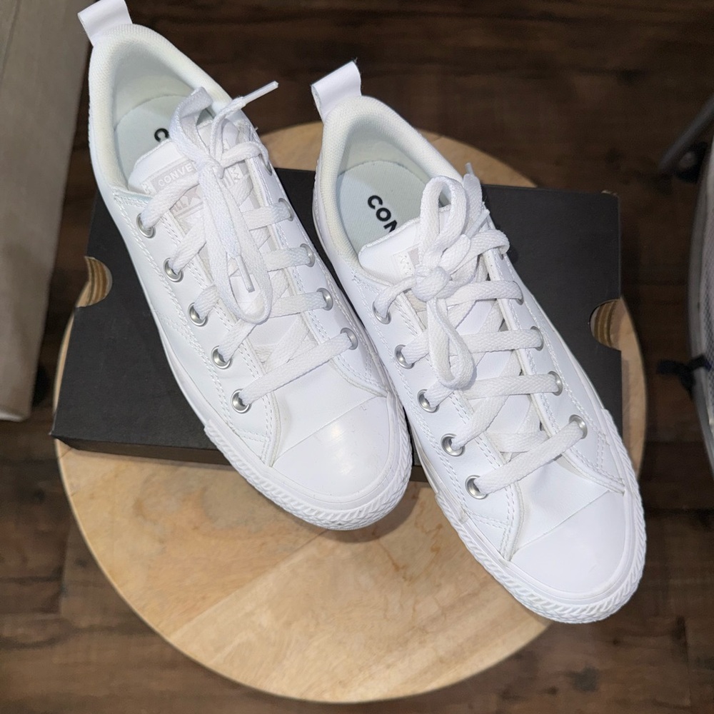 Converse Leather All-White Sneakers